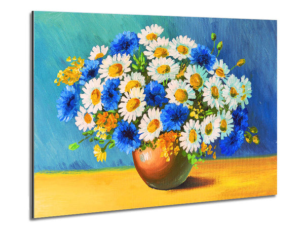 The Vase Of Daisies Metal Print