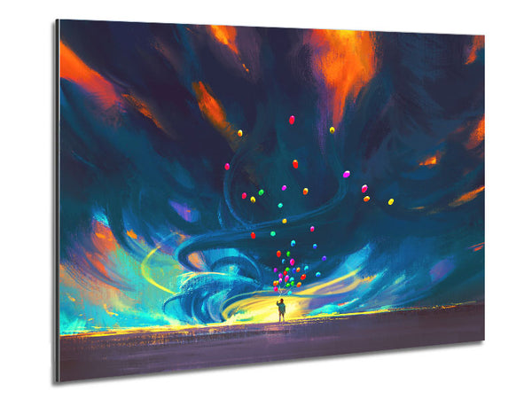 Swirling Skies Of Colour Metal Print