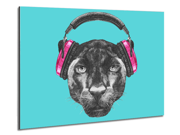 Headphone Jaguar Dj Metal Print