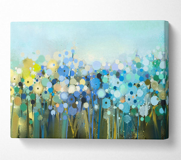  A Canvas Print of The Turquoise Wonder Flowers Canvas Art