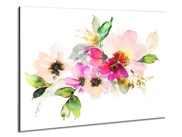 The Watercolour Flower Paint Metal Print