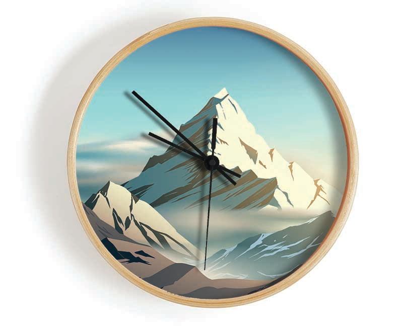 On Top A Mountain Peak Digital Clock - Wallart-Direct UK