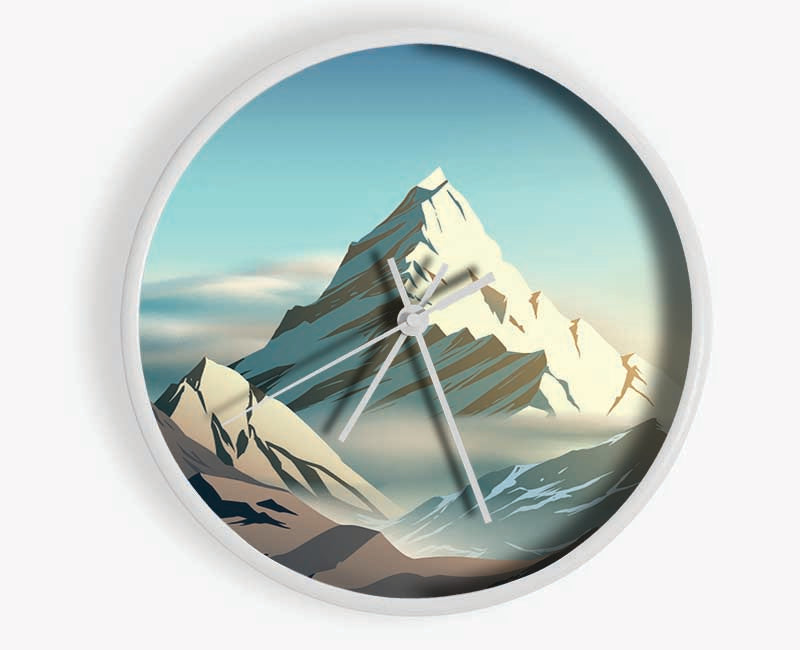 On Top A Mountain Peak Digital Clock - Wallart-Direct UK