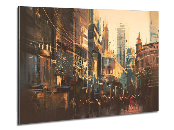 The Busy Street Rumble Metal Print