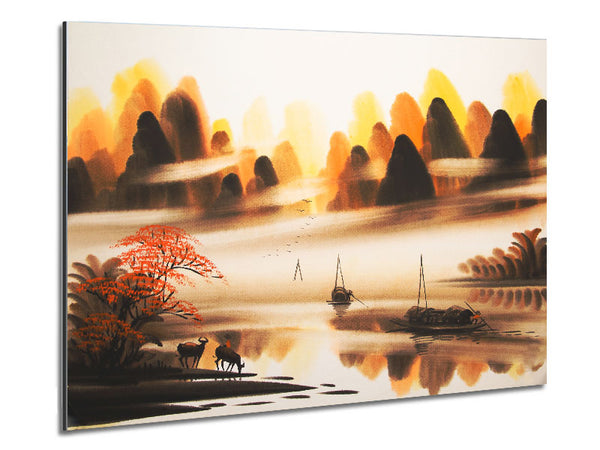 The Valley Of Deer View Metal Print