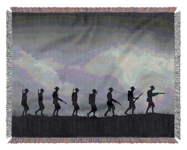 The Troops Silhouette Woven Blanket
