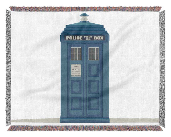The Blue Police Box Woven Blanket