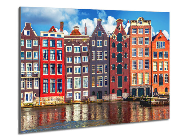 Tightly Packed Houses Metal Print