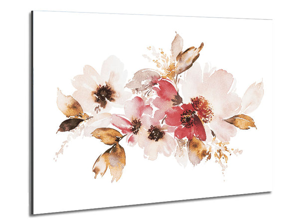 Blush Pink Flowers Metal Print
