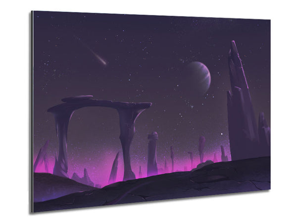 The Purple Planet Metal Print