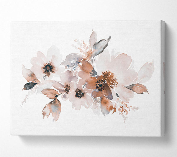  A Canvas Print of Blush Peach Flowers Canvas Wall Art