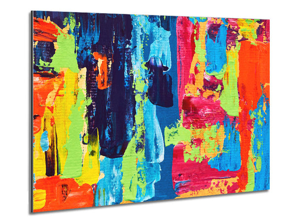 Vibrant Patchwork Blobs Metal Print