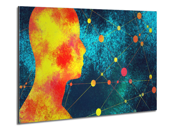 The Orange Mind Metal Print