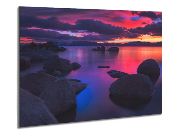 Big Round Stones In The Sand Metal Print