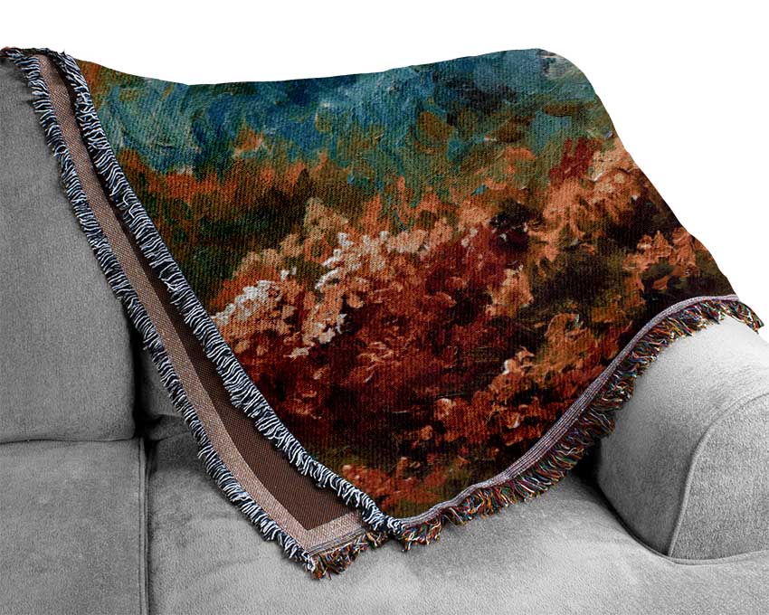 The Tree In The Beautiful Woodland Woven Blanket