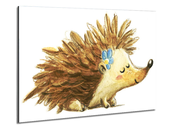 The Happy Hedgehog Metal Print
