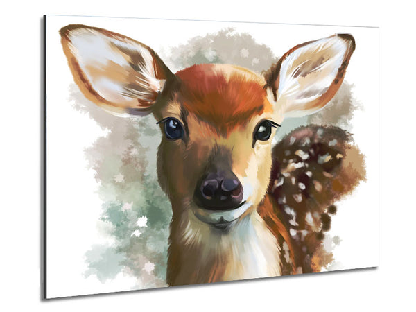 Watercolour Pretty Deer Metal Print