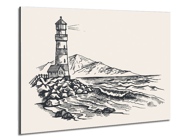 The Lighthouse On The Coast Metal Print