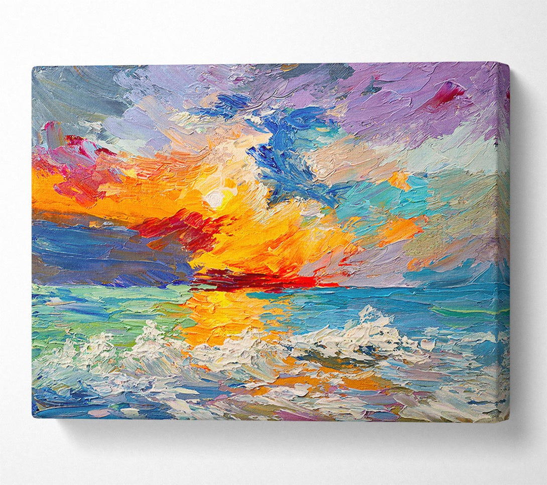  A Canvas Print of Stunning Sunset Explosion Canvas Art