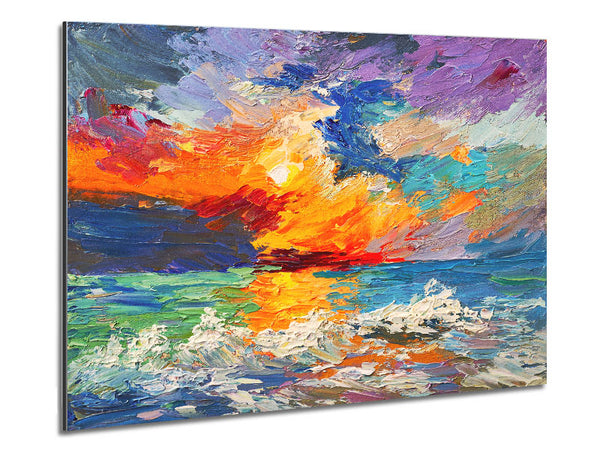 Stunning Sunset Explosion Metal Print