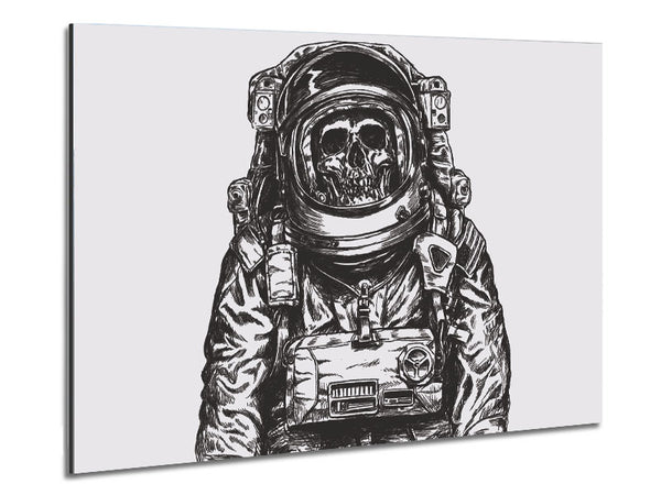 The Skeleton Space Explorer Metal Print