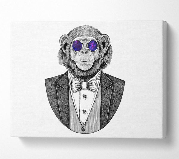  A Canvas Print of Glasses Chimpanzee Canvas Art