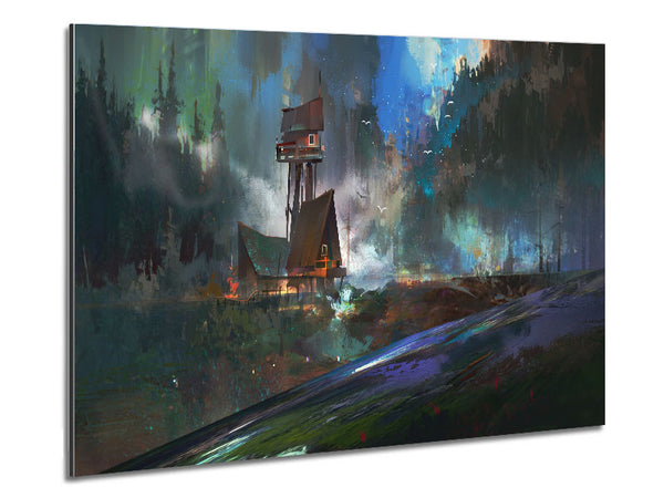 The Abandoned Truck Stop Metal Print