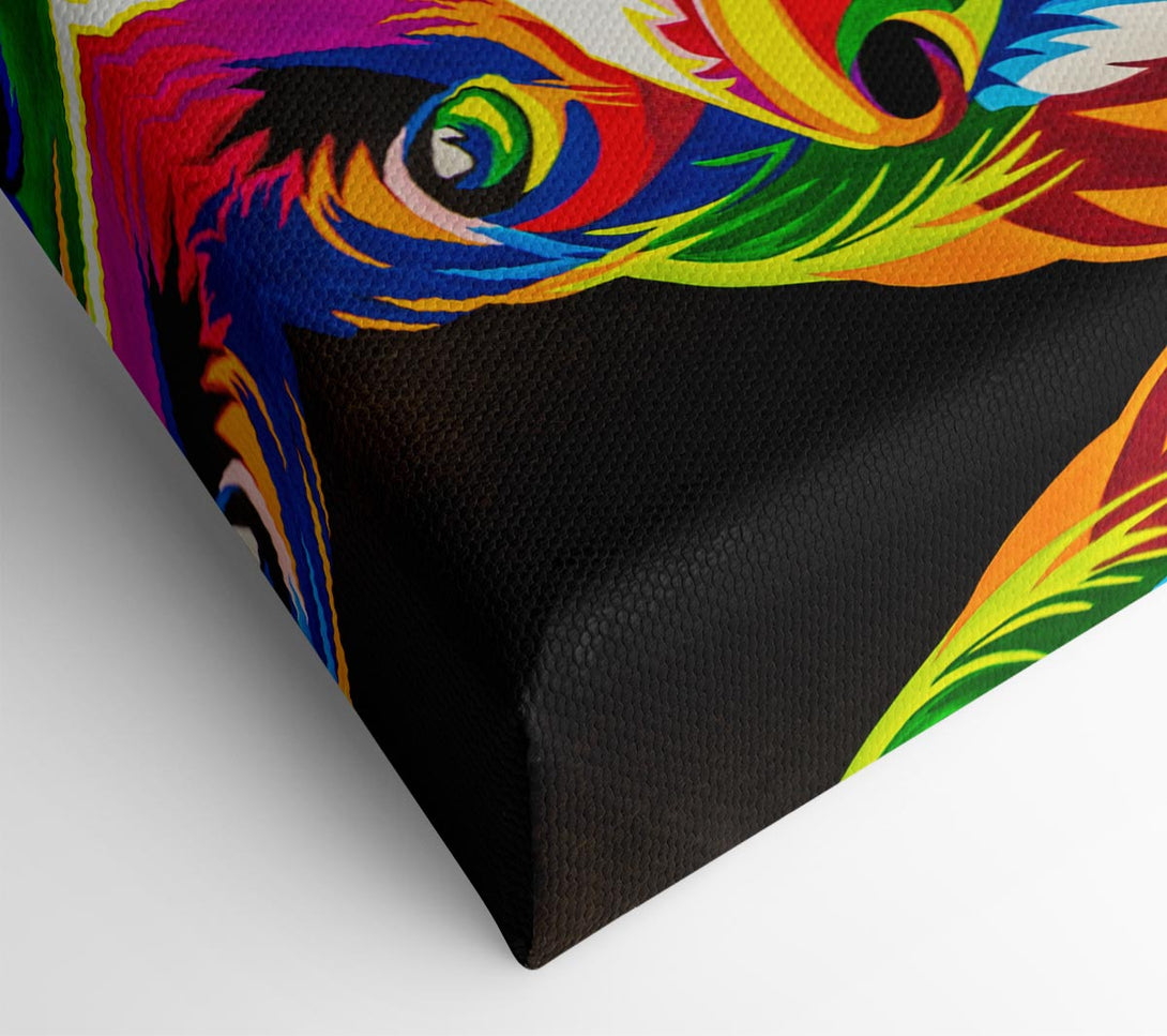  A Canvas Print of The Stunning Colourful Dog Canvas Wall Art