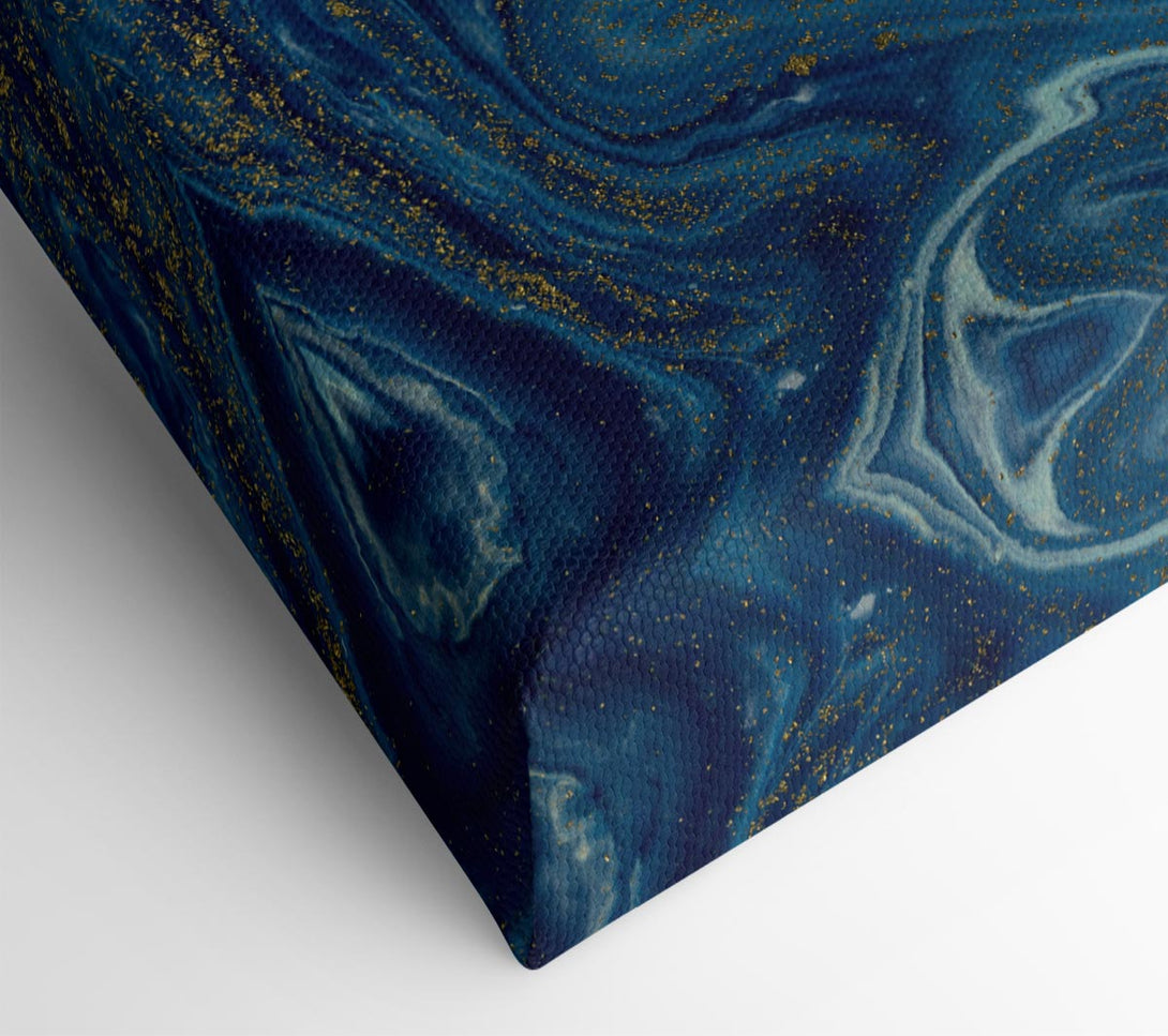  A Canvas Print of Blue Glitter Flow Canvas Print