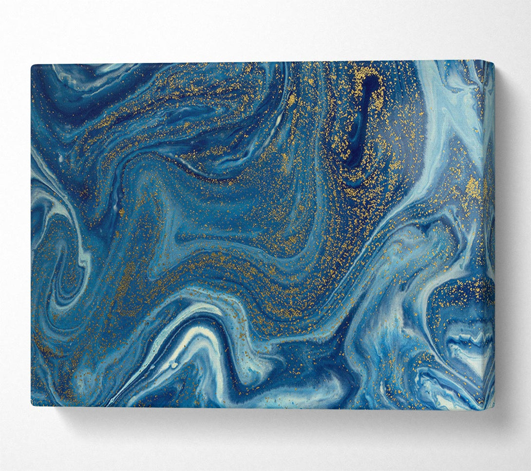  A Canvas Print of Blue Glitter Flow Canvas Print