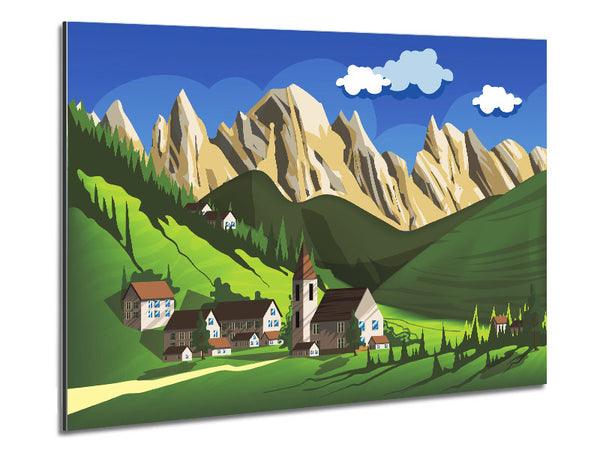 Village In Sweden Metal Print