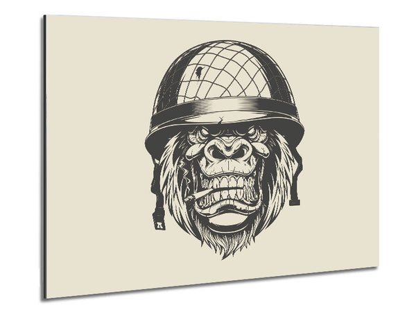 Gorilla Army Cadet Metal Print