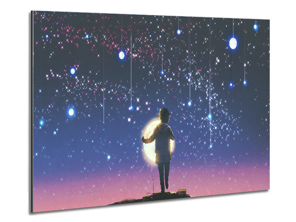 Capturing The Moon Metal Print