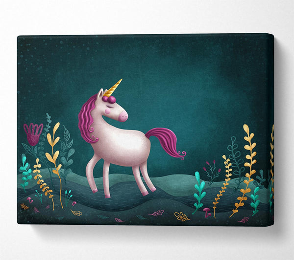  A Canvas Print of The Happy Unicorn Canvas Wall Art