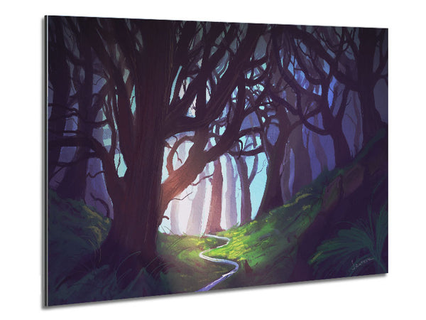 The Scary Woodland Walk Metal Print