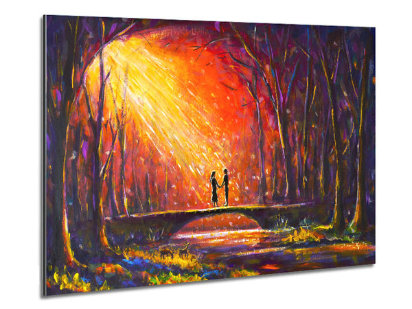 The Bridge To Meet In The Woodland Metal Print