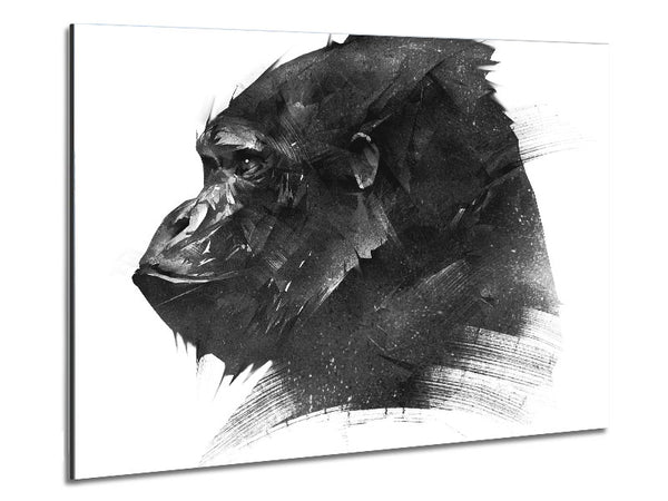 Washed Out Gorilla Metal Print