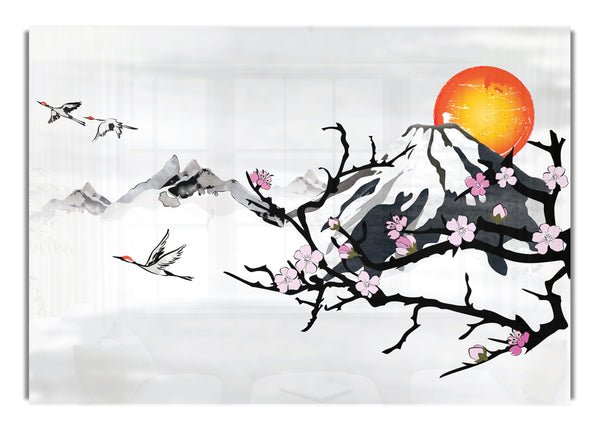 Branches In The Japanese Sunrise
