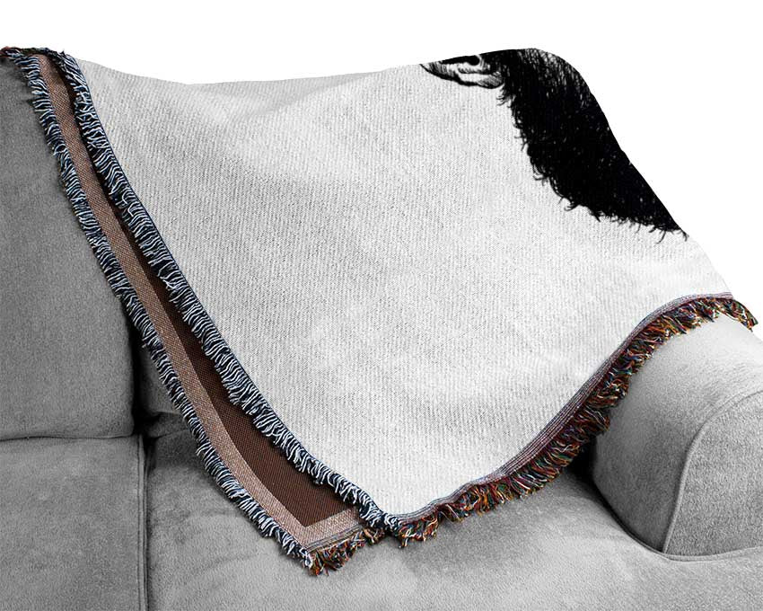 Hipster Smoker Woven Blanket