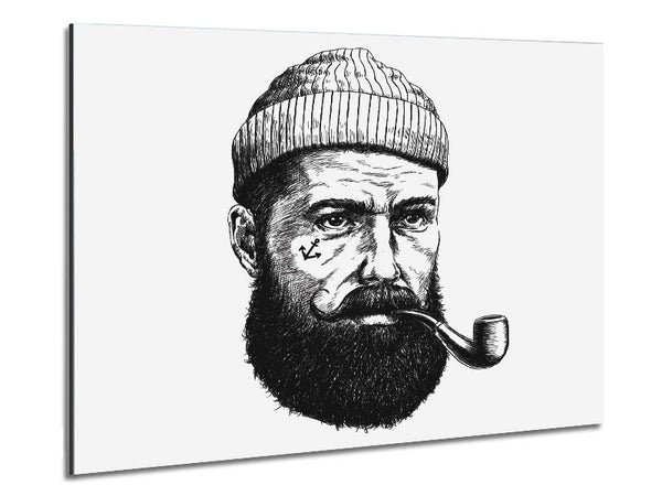 Hipster Smoker Metal Print