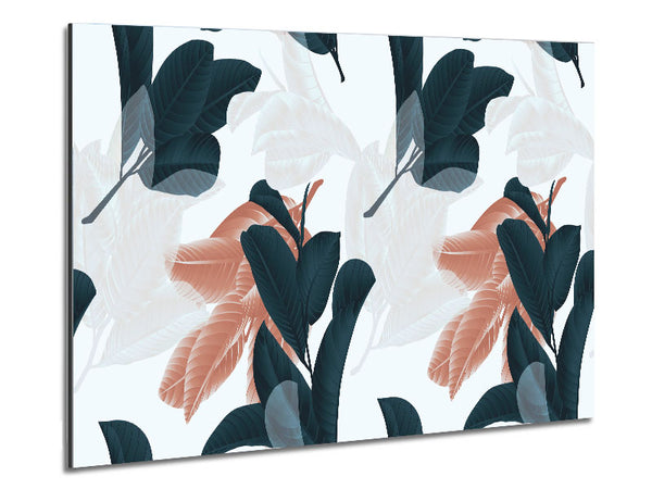 Flower Pattern Supreme Metal Print