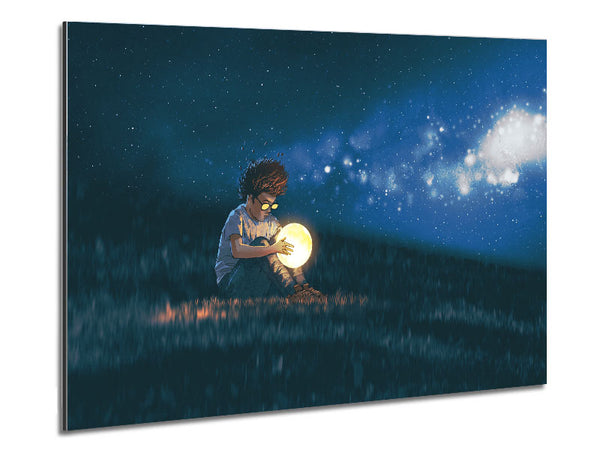 Holding The Moon Metal Print