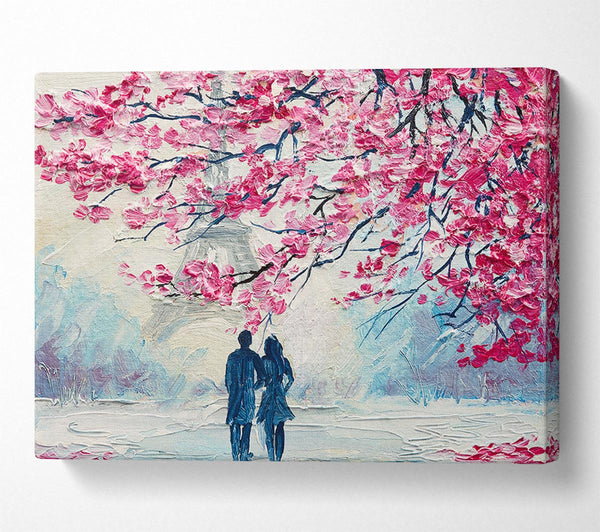  A Canvas Print of Walk Through Paris Blossom Canvas Wall Art