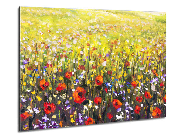 The Poppies Field Of Light Metal Print