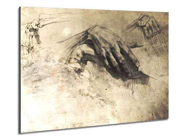 Hands Of Time And Space Metal Print