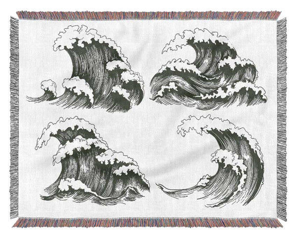 Four Wave Structures Woven Blanket