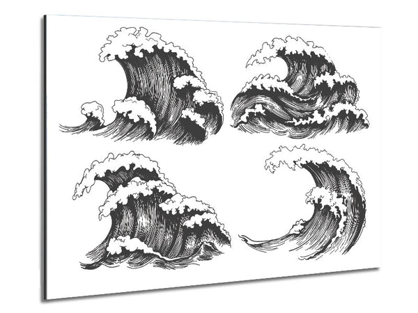 Four Wave Structures Metal Print