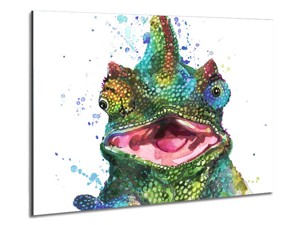 Chameleon Paint Splat Metal Print