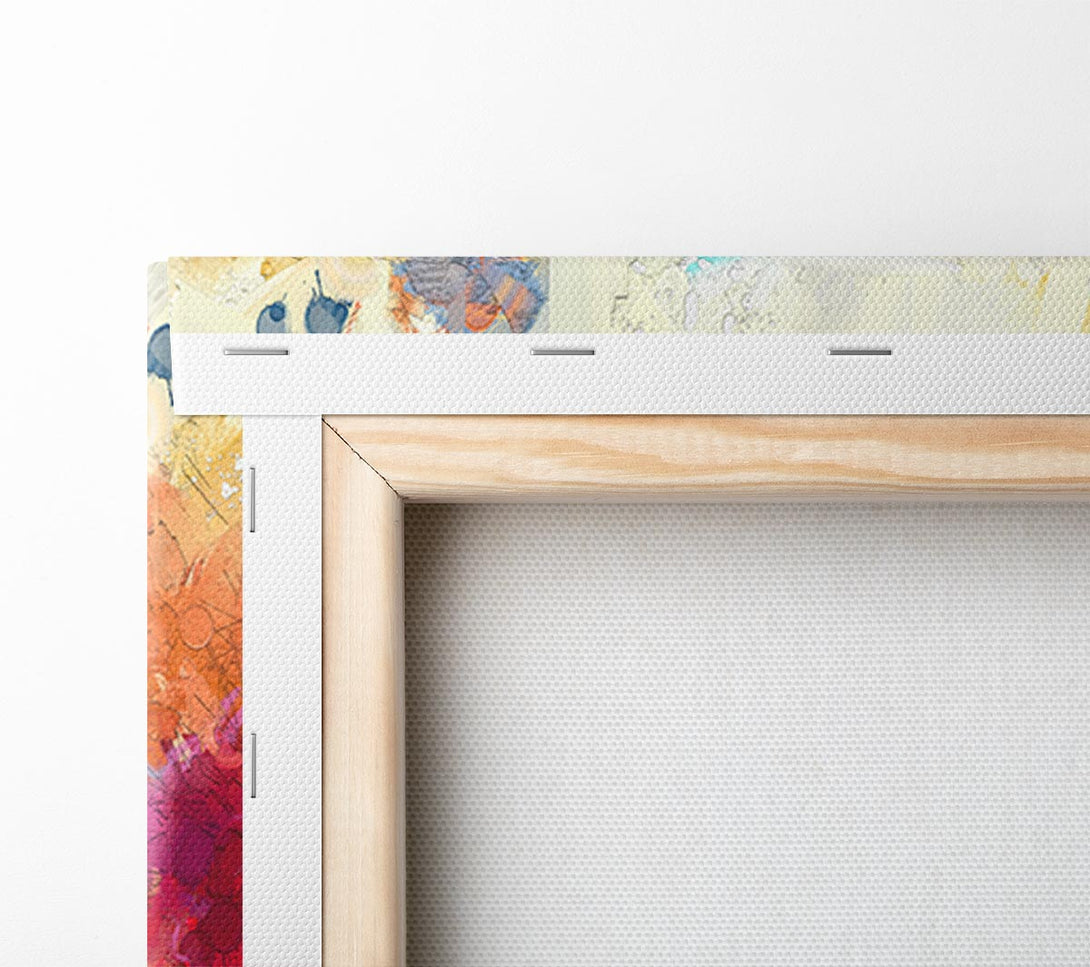  A Canvas Print of Colour Spill Flowers Canvas Print