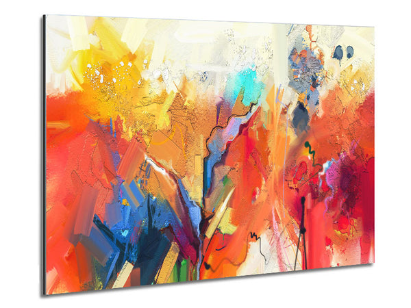 Colour Spill Flowers Metal Print